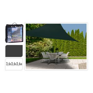 Ambiance Driehoekige Zonnescherm 360x360x360cm – Donkergrijs, elegant design